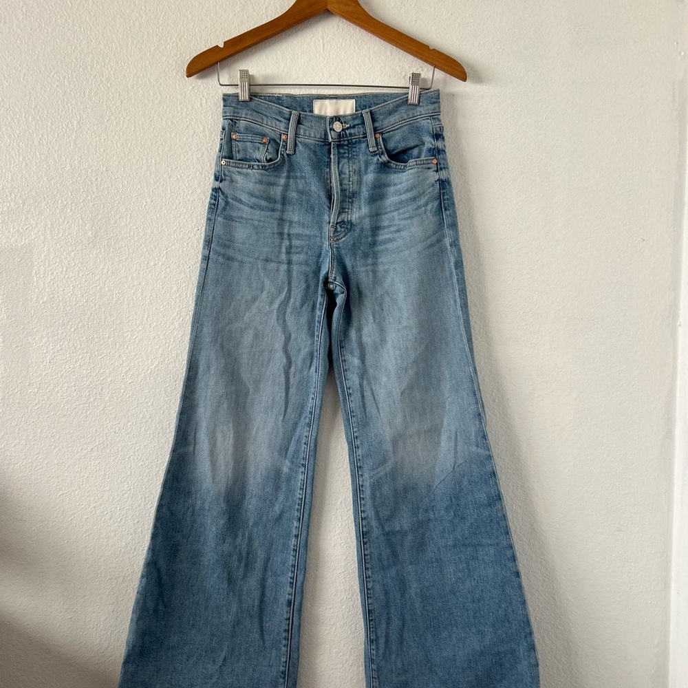 Mother Superior The Tomcat Roller Skimp High Rise Wide Leg Jeans Size 27 - Picture 5 of 15